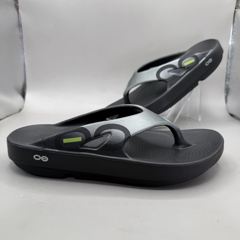 OOFOS OOriginal Sport Sandals Shoes Mens 7/Womens 9 Black Thong Recovery Comfort